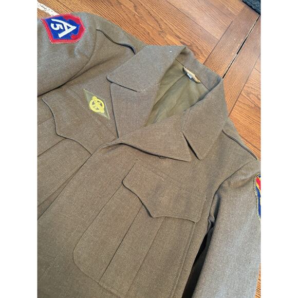 WW2 Military 5th US Army European Theater Operations Patch Ike Jacket Size 36R - Picture 6 of 16